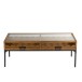 table basse avec rangement bouteilles en bois - métal naturel 120x60x45.5 cm table basse avec rangement bouteilles en bois - métal naturel 120x60x45.5 cm