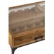 table basse avec rangement bouteilles en bois - métal naturel 120x60x45.5 cm table basse avec rangement bouteilles en bois - métal naturel 120x60x45.5 cm
