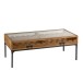 table basse avec rangement bouteilles en bois - métal naturel 120x60x45.5 cm table basse avec rangement bouteilles en bois - métal naturel 120x60x45.5 cm