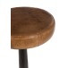 Tabouret de bar en cuir et métal marron 36x36x80 cm Tabouret de bar en cuir et métal marron 36x36x80 cm