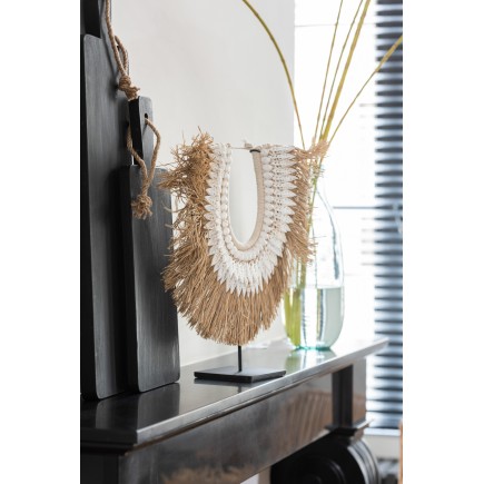 Collar dora conchas/pradera marinas blanco Alt. 48 cm