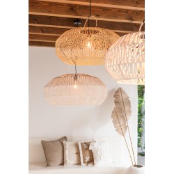 Set de 3 abat-jour en bois naturel 79x79x39 cm