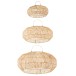 Set de 3 abat-jour en bois naturel 79x79x39 cm Set de 3 abat-jour en bois naturel 79x79x39 cm