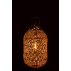 Abat-jour cylindrique en bois blanc 40x40x75 cm