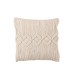 Cuscino quadrato in cotone bianco sporco a fantasia 46x46cm Cuscino quadrato in cotone bianco sporco a fantasia 46x46cm