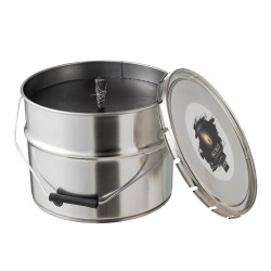 BOUGIE EXTERIEURE POT DE PEINTURE METAL/CIRE BLANC LARGE 135H