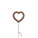 Decoración de jardín corazón de metal marrón 32x1x70 cm