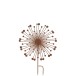 Décoration de jardin ronde en métal marron 50x1x72 cm