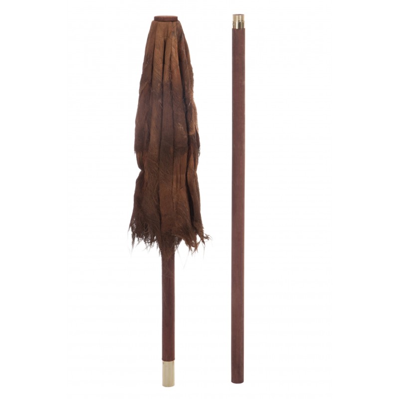 Parasol feuille en bois marron 150x150x270 cm
