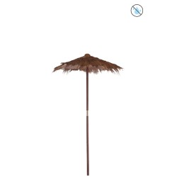 Parasol feuille en bois marron 150x150x270 cm
