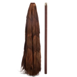 Parasol hoja de madera marrón 290x290x240 cm