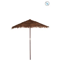 Parasol hoja de madera marrón 290x290x240 cm