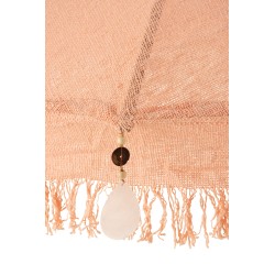 Parasol avec floches en bois saumon 188x188x250 cm