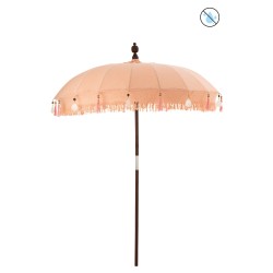 Parasol avec floches en bois saumon 188x188x250 cm