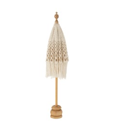 Parasol con base de tela blanca de 67x67x96 cm