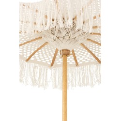 Parasol con base de tela blanca de 67x67x96 cm