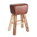 TABOURET DE GYM CUIR / BOIS MARRON NATUREL TABOURET DE GYM CUIR / BOIS MARRON NATUREL