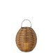 Lanterne tissée à led en plastique naturel 41x41x49 cm Lanterne tissée à led en plastique naturel 41x41x49 cm