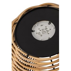 Lanterne tissée à led en plastique naturel 41x41x49 cm