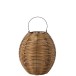 Lanterne tissée à led en plastique naturel 49x49x58 cm
