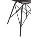 Cadeira em couro e metal preto 46x49x79 cm Cadeira em couro e metal preto 46x49x79 cm