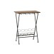 TABLE BOUTEILLE / VERRES METAL / BOIS NOIR TABLE BOUTEILLE / VERRES METAL / BOIS NOIR