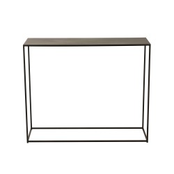Console rectangulaire en métal noir 110x35x90cm
