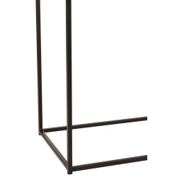 Consola rectangular de metal negro 110x35x90cm