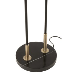 Pie de Lámpara de pie Bollie acero/mármol negro Alt. 140 cm