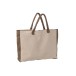 Bolsa de playa con asa de algodón beige de 51x34x37 cm