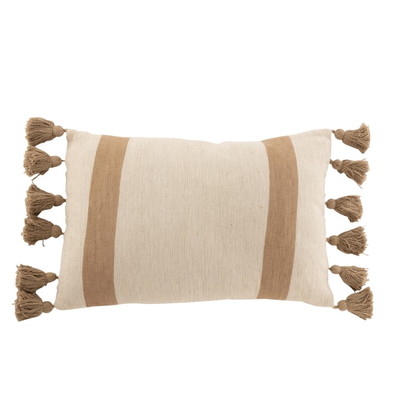 coussin plag ray rect cot taup