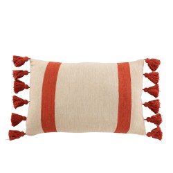 Coussin rectangulaire en Textile orange 60x40x10cm