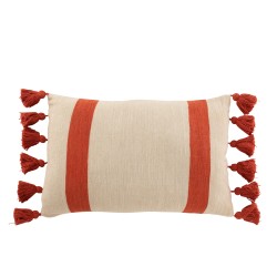 Coussin rectangulaire en Textile orange 60x40x10cm