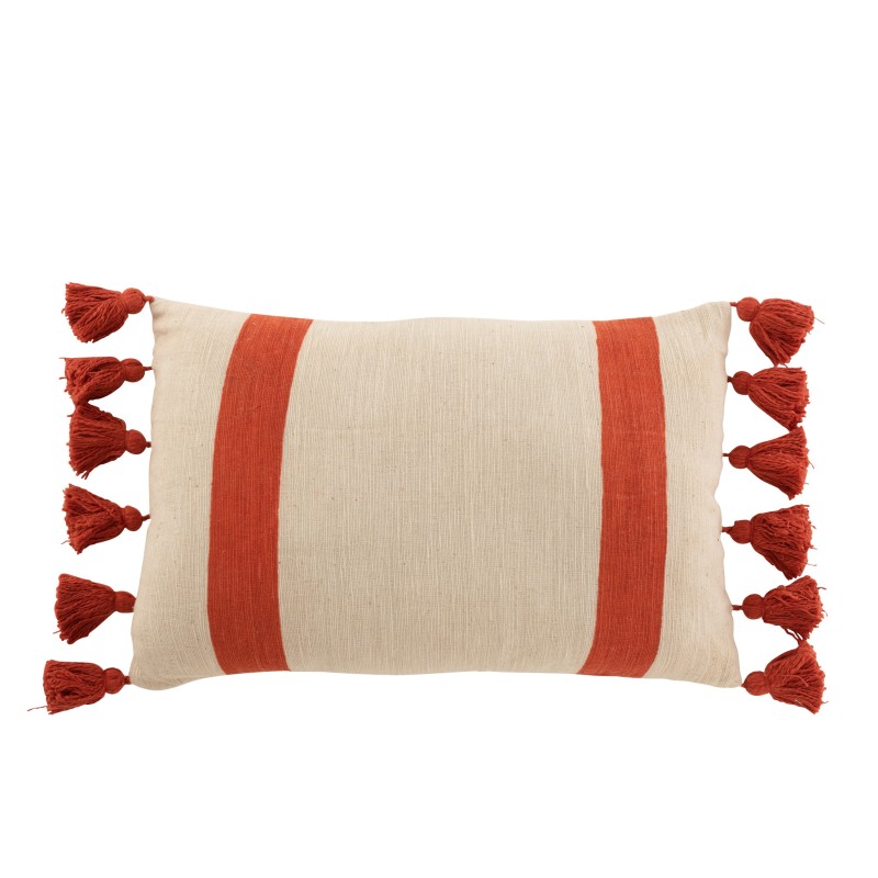 Coussin rectangulaire en Textile orange 60x40x10cm