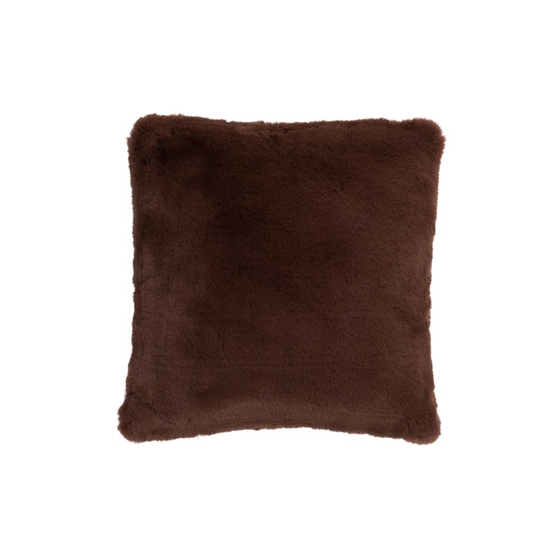 Cuscino quadrato in poliestere marrone 44x41 cm Cuscino quadrato in poliestere marrone 44x41 cm
