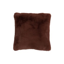 Coussin carré en polyester marron clair 44x41cm