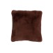 Cuscino quadrato in poliestere marrone chiaro 44x41 cm Cuscino quadrato in poliestere marrone chiaro 44x41 cm
