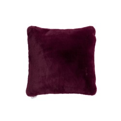 Coussin carré en polyester mauve 44x41cm