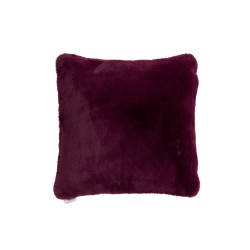 Coussin carré en polyester mauve 44x41cm