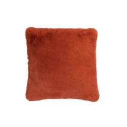 Coussin carré en polyester orange 44x41cm