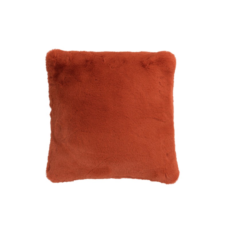 Coussin carré en polyester orange 44x41cm
