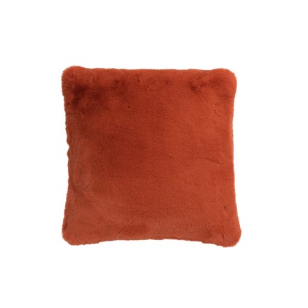 Cojín cuadrado de poliéster naranja de 44x41cm