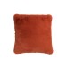 Coussin carré en polyester orange 44x41cm