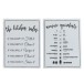 Set de 2 pancartes en métal blanc 45.5x35.5x2 cm Set de 2 pancartes en métal blanc 45.5x35.5x2 cm