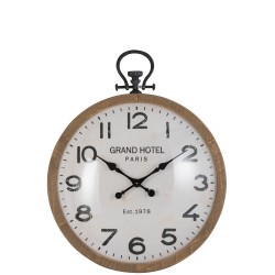 Reloj redondo de vidrio natural de 89x107.5x20 cm
