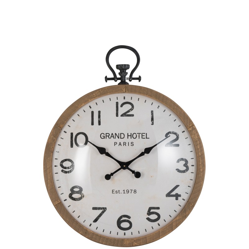 Reloj redondo de vidrio natural de 89x107.5x20 cm