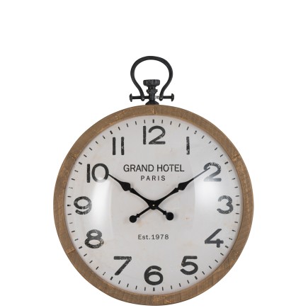 Reloj redondo de vidrio natural de 89x107.5x20 cm