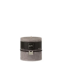 Bougie cilíndrica gris oscuro L10*l10*H10cm