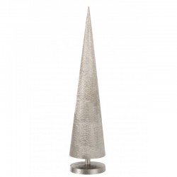 Sapin de Noël conique en Aluminium Argent 16x16x57cm