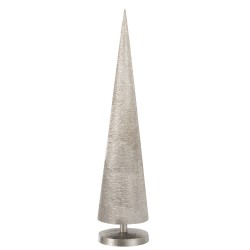 Sapin de Noël conique en aluminium argent 16x16x57cm